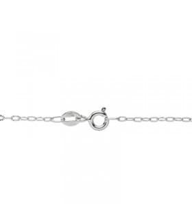 Collana a catena diamantata Oro bianco 18kt 1,5 mm 45 cm, per donna o bambina.