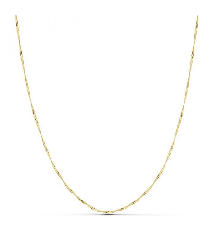Chaîne Singapour 1 mm 18 K 50 cm