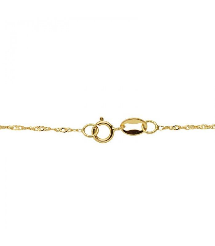 Collane a catena da donna in oro 750 - Modello catenina a maglia Singapore di 1 mm e 50 cm