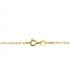 Chaîne Fleur Martelée 2 mm 18k 40 cm - Chaînette en or jaune avec maille forçat diamantée