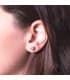 Puces d'oreilles or blanc Mercedes 7 mm 18 Carats