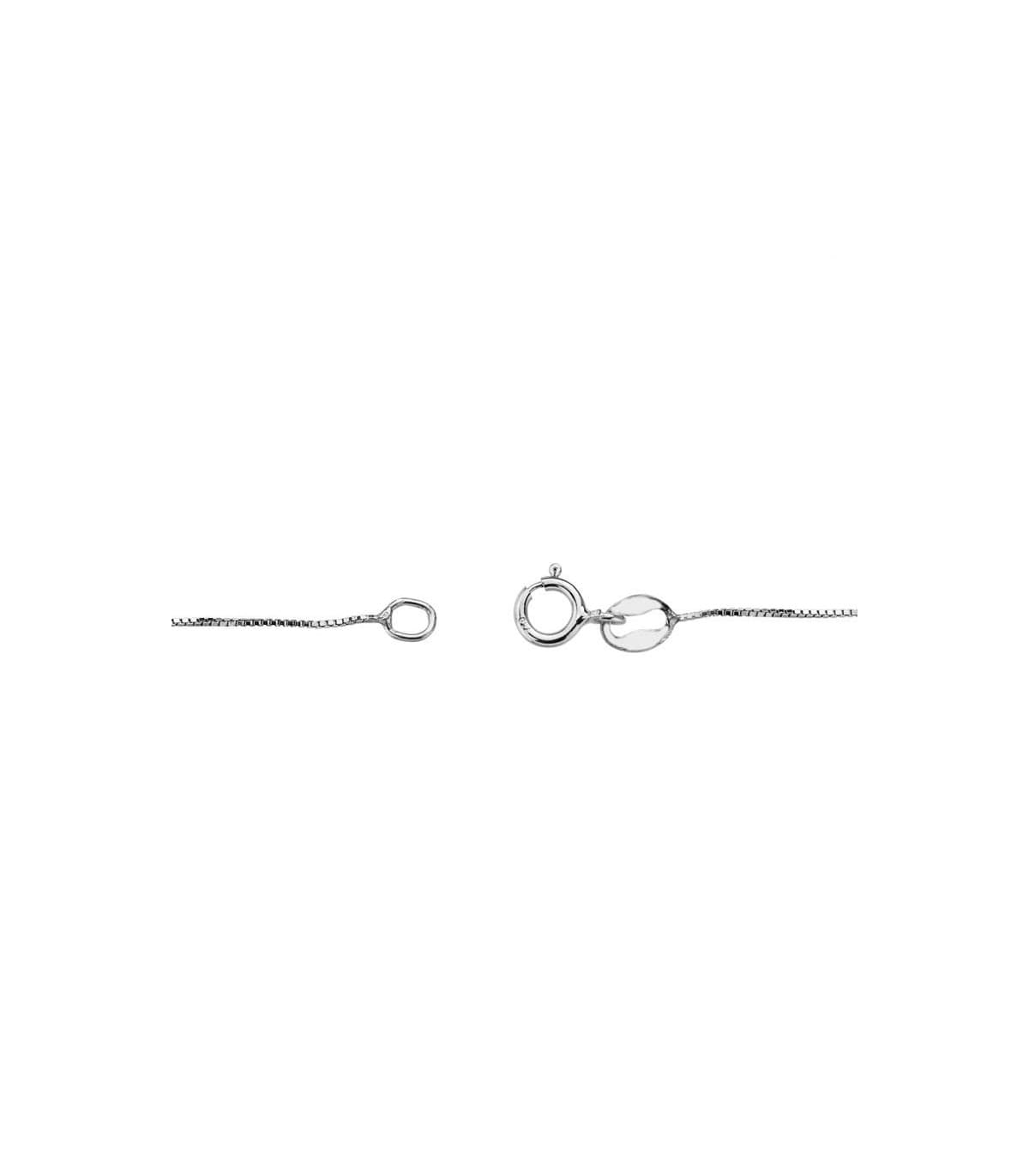 Gargantilla Mercedes 7 mm 18 Ktes Collar oro blanco colgante chatón cadena punto de luz circonita