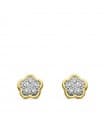 Boucles d'oreilles bicolore Abril 18 Carats
