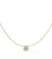 Halskette Damen Blume 750er Gelb-/Weissgold 18735-3