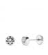 Pendientes  oro blanco Anabela 5 mm 18 Ktes