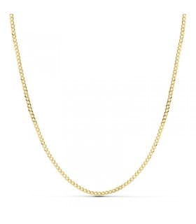 Catena maglia piena grumetta in oro giallo 750, 60cm 2 mm – Collana da uomo.