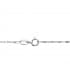 Catena sottile in Oro Bianco, maglia Specchietto 1.1 mm 45 cm, Catena ideale per collana donna.