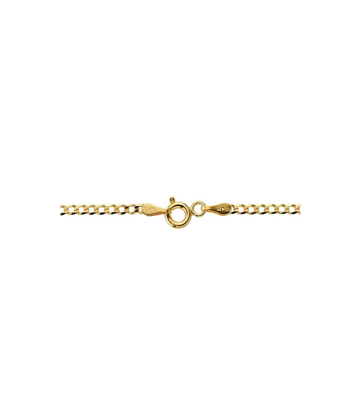 Chaine Gourmette Plaqué Or 50 Cm - Largeur 2mm, Jamais Portée, Maille Classique