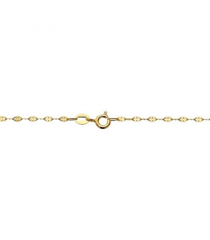 Collana oro a maglia specchietto 1.5 mm 18 Kt 45 cm | Girocollo e catenina da donna online