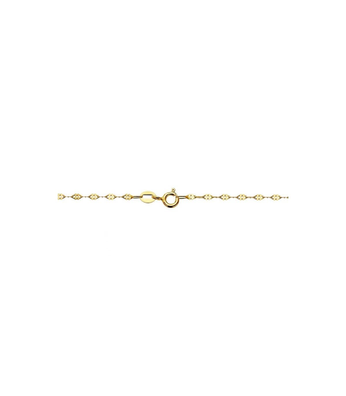 Chaîne Fleur Martelée 1.5 mm 18 K 45 cm