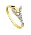 Anello Antonella oro bicolore 18 Kt