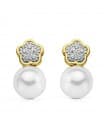 Pendientes oro bicolor Lea 18 Ktes