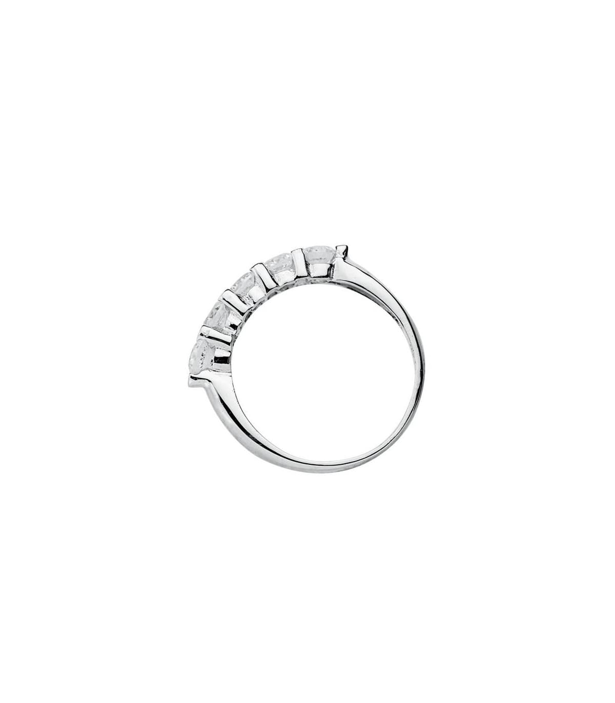 Verlobungsring Eternity Clarise aus 750er Weißgold 18K | Memoryring für Damen