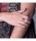 Sortija bicolor Yasmina 18 Ktes anillo de bandas ancho para mujer estilo casual joyería