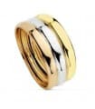 Anello Miriam oro giallo bianco e rosa 18 Kt