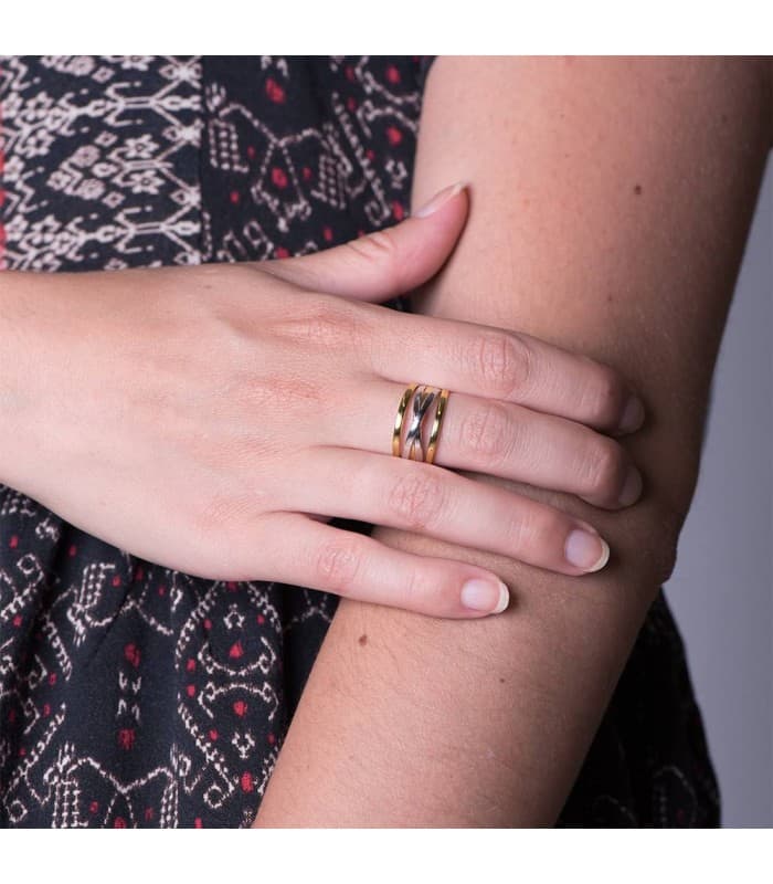 Bague bicolore Carlota 18 Carats