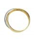 Bague à bande croisée, idéale pour femme, modèle CARLOTA en or bicolore 750 ‰.