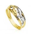 Anello bicolore Gloria 18 Kt