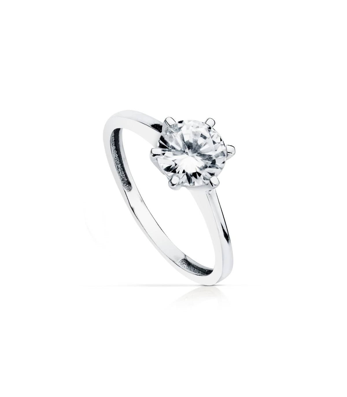 Solitaire blanc Irache 18 Carats