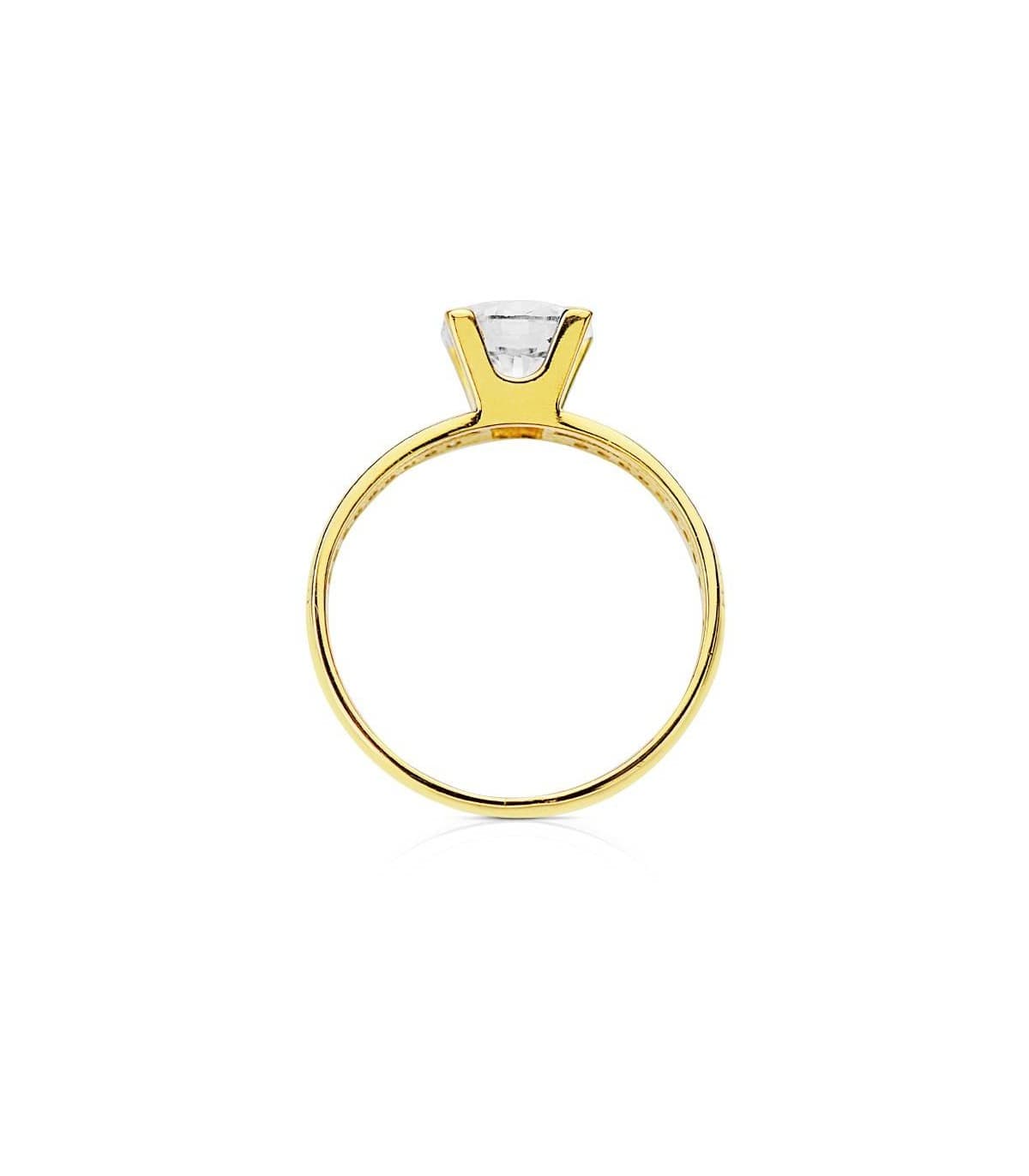 Solitär Ring mit Zirkonia Gold 18K /750er 19413-OA