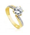 Solitär Ring mit Zirkonia Gold 18K /750er 19417-OA