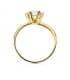 Anello di fidanzamento Solitario Rosalinda oro bianco e giallo 750‰ con pave di zirconi