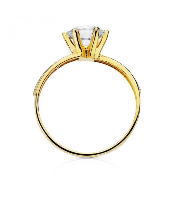 Solitario bicolor Clara 18 Ktes