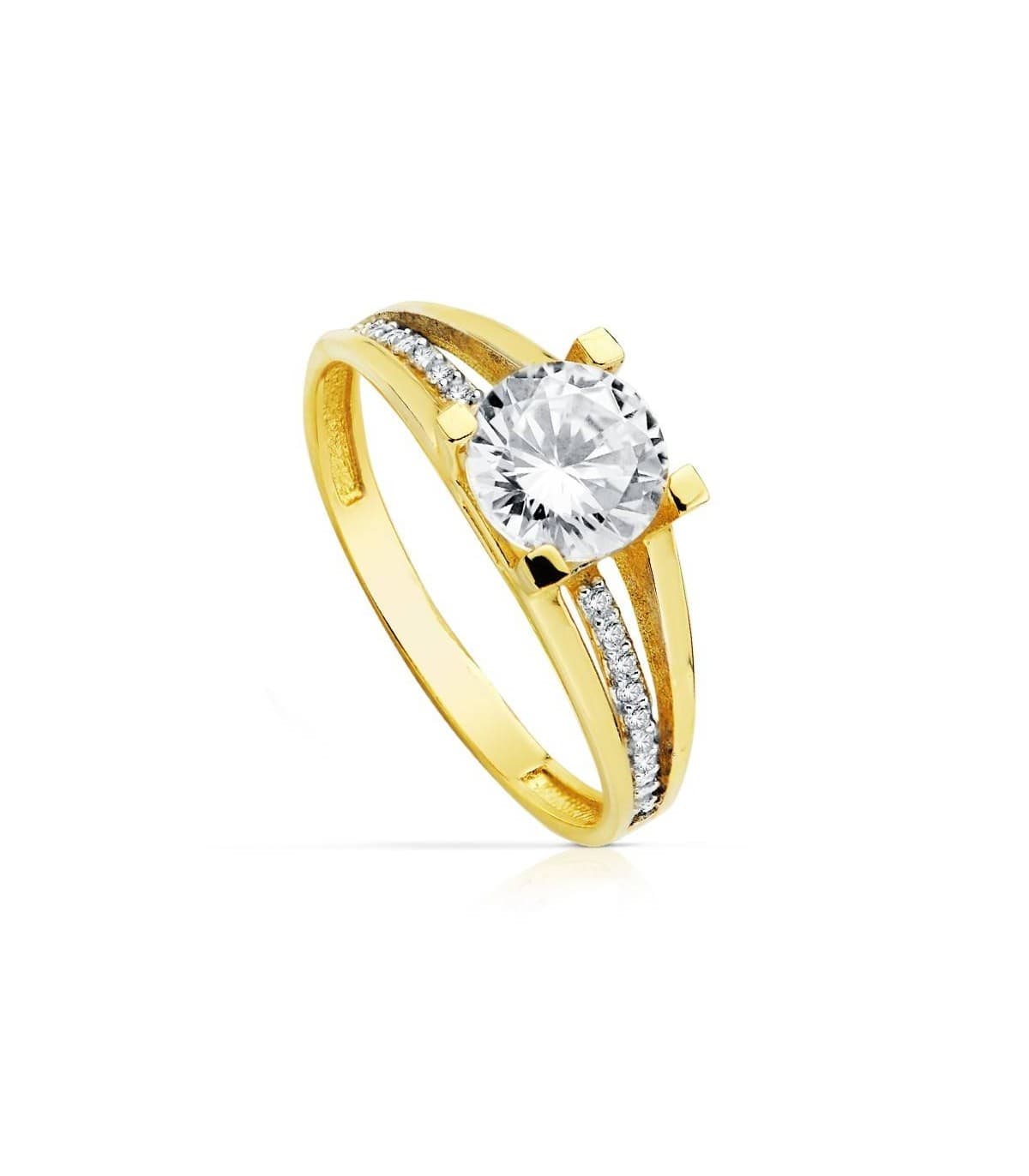 Solitaire bicolore Andrea 18 Carats