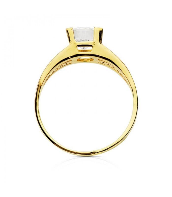 Anello Solitario Andrea oro bicolore 18 Kt