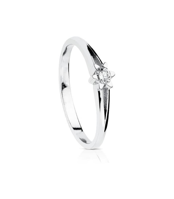 Solitaire Amalfi 0.10 Ct. 18 K.
