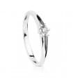 Diamant Ring Weißgold 750 Solitär 0.100ct Amalfi