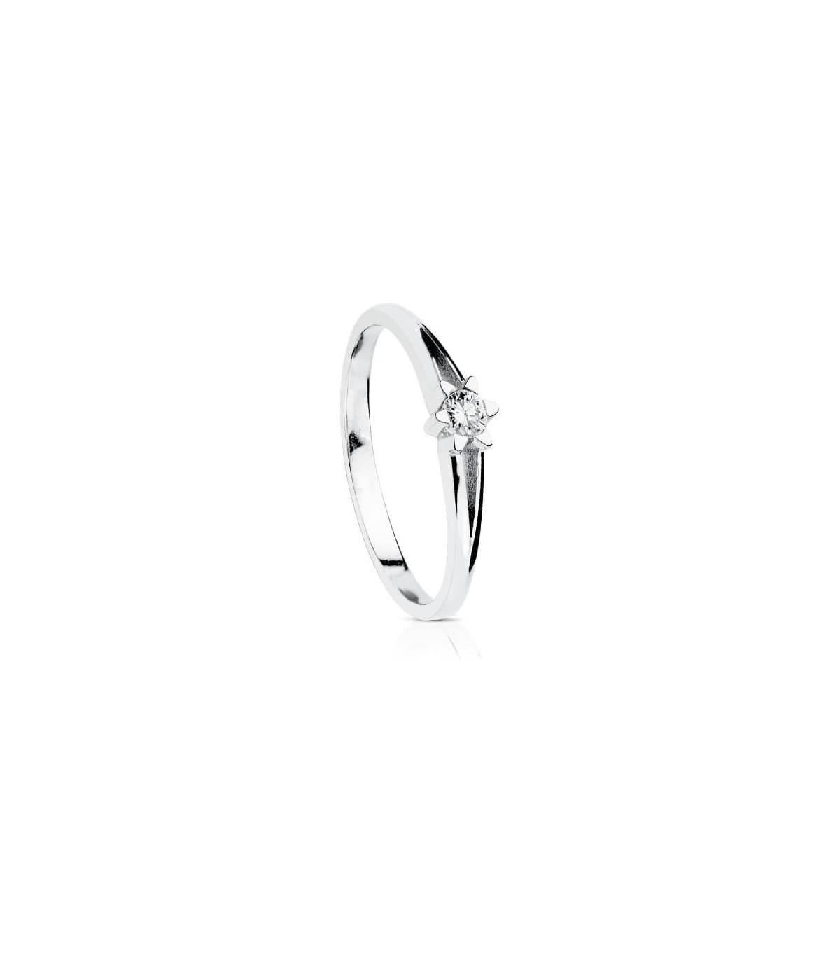 Solitaire Amalfi 0.10 Ct. 18 K.