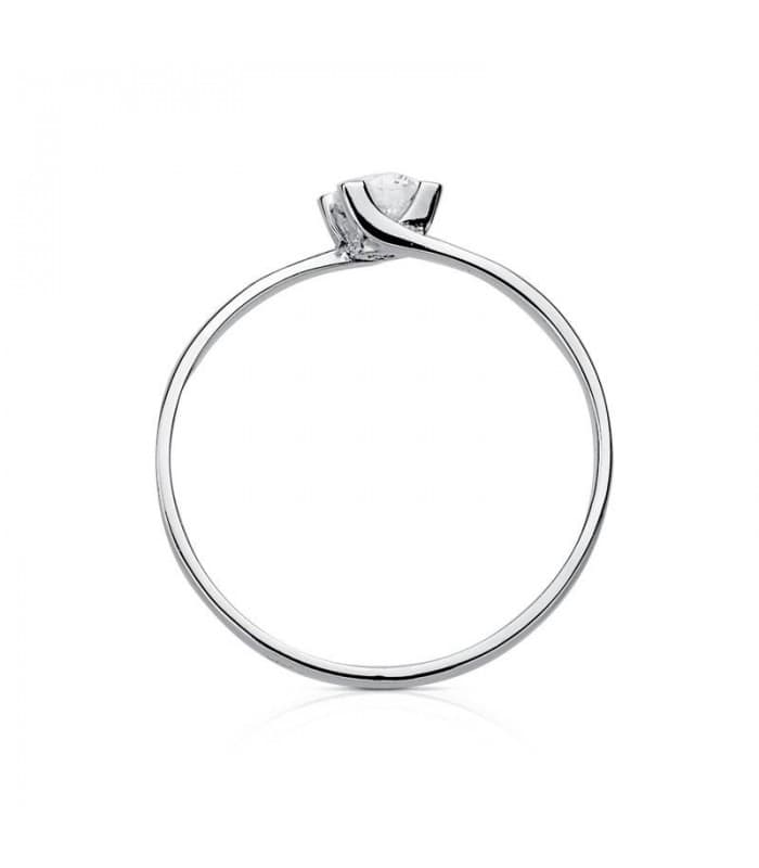 Solitario blanco Olivia 18 Ktes