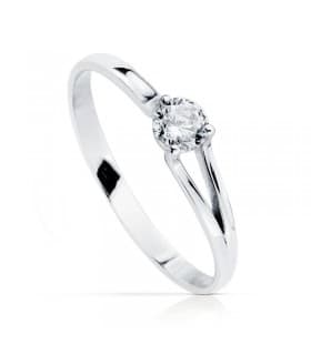 Solitaire blanc Isabelle 18 Carats