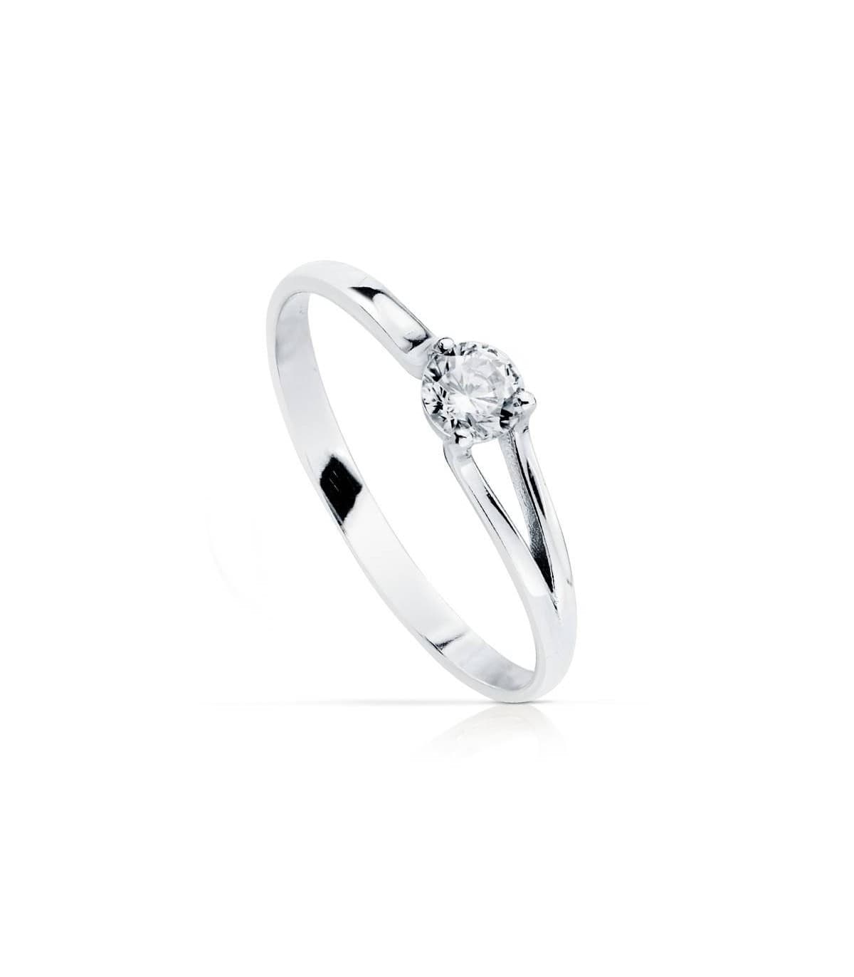 Solitaire blanc Isabelle 18 Carats