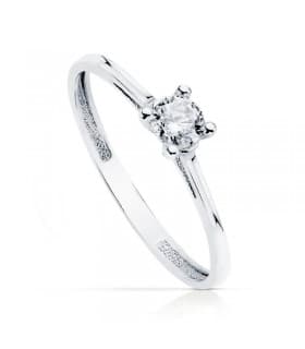 Solitario blanco Luna 18 Ktes