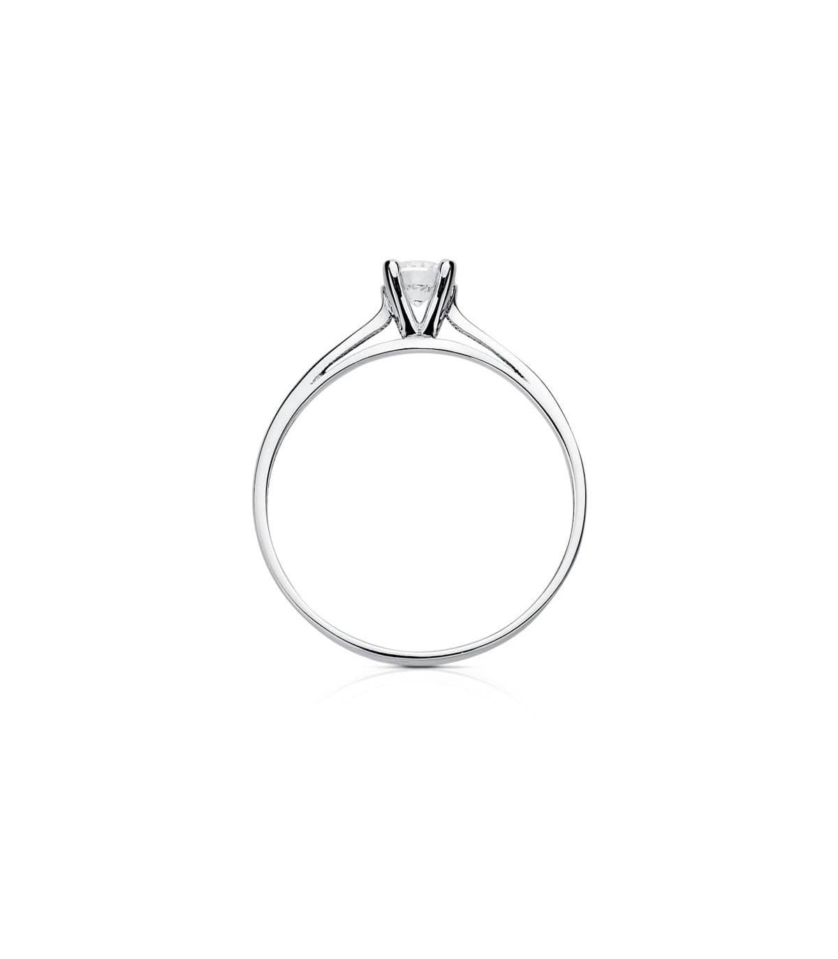 Solitario blanco Luna 18 Ktes