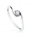 Solitario blanco Aurora 18 Ktes