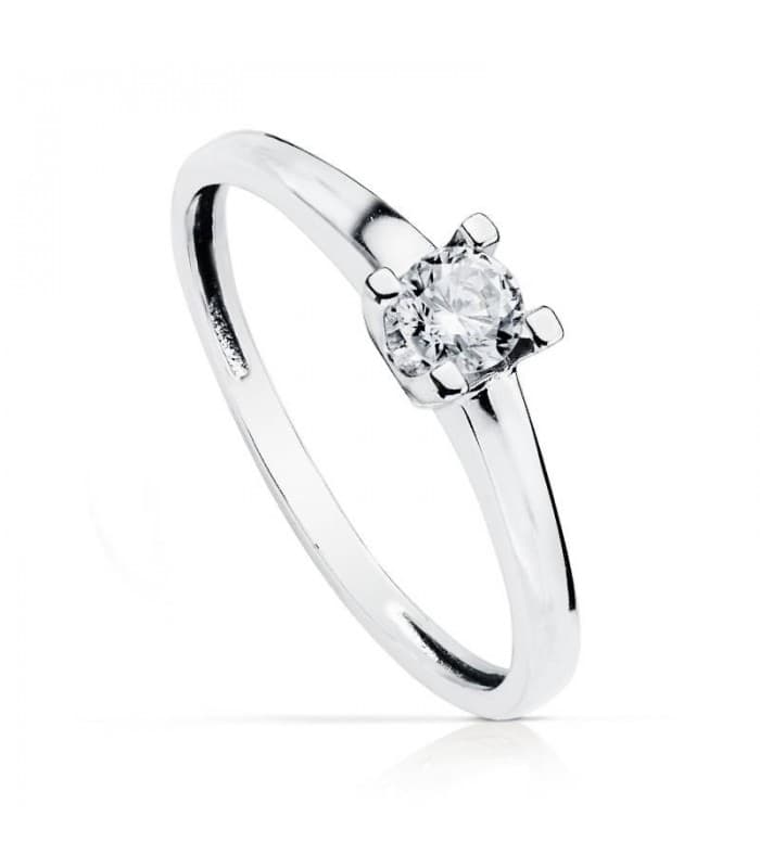 Solitaire blanc Bianca 18 Carats