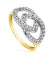 Damenring Gelb-/Weissgold 9K 9K19225