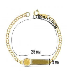 Esclava bebé bicolor 18 ktes 2ª reloj