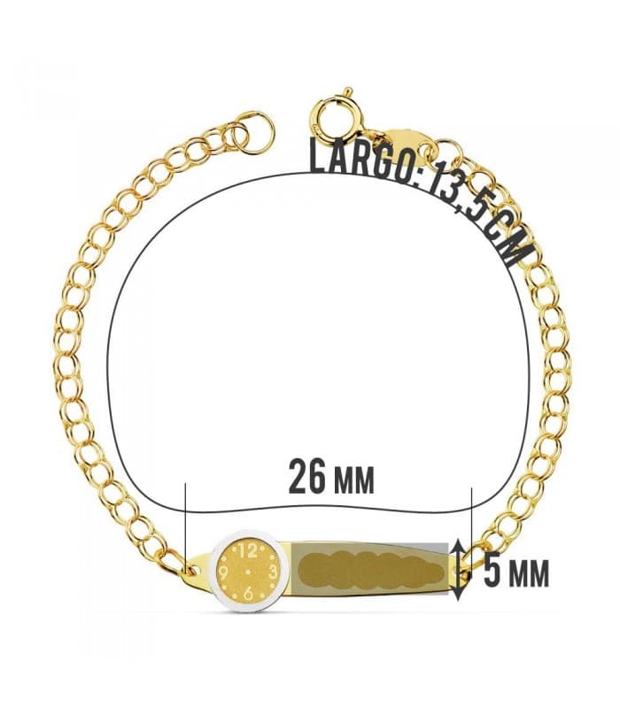 Esclava bebé bicolor 18 ktes 2ª reloj