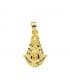 Médaille silhouette Vierge du Rocio 18K 20mm