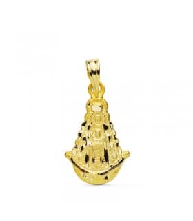 Medalla silueta Virgen Rocío 18 Ktes 20mm