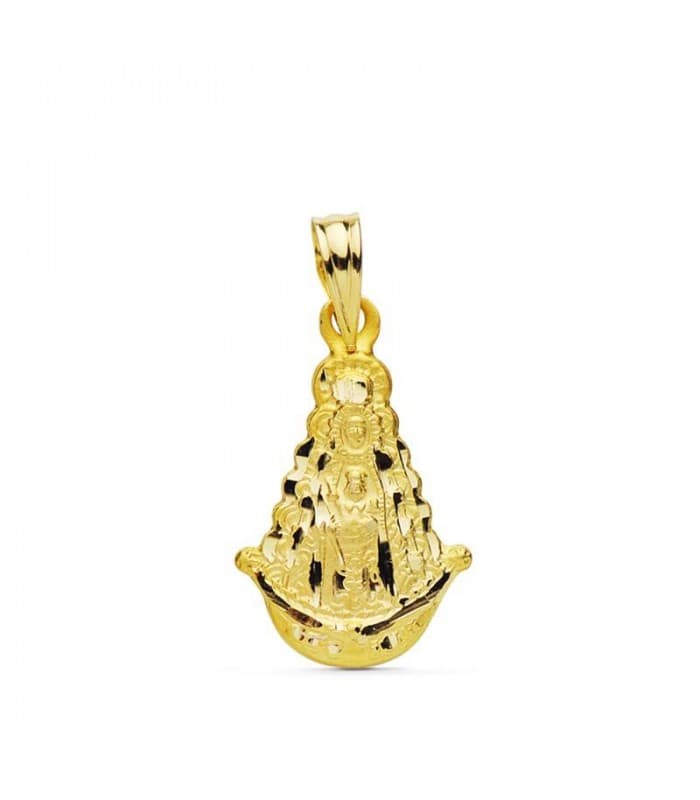 Médaille silhouette Vierge du Rocio 18K 20mm