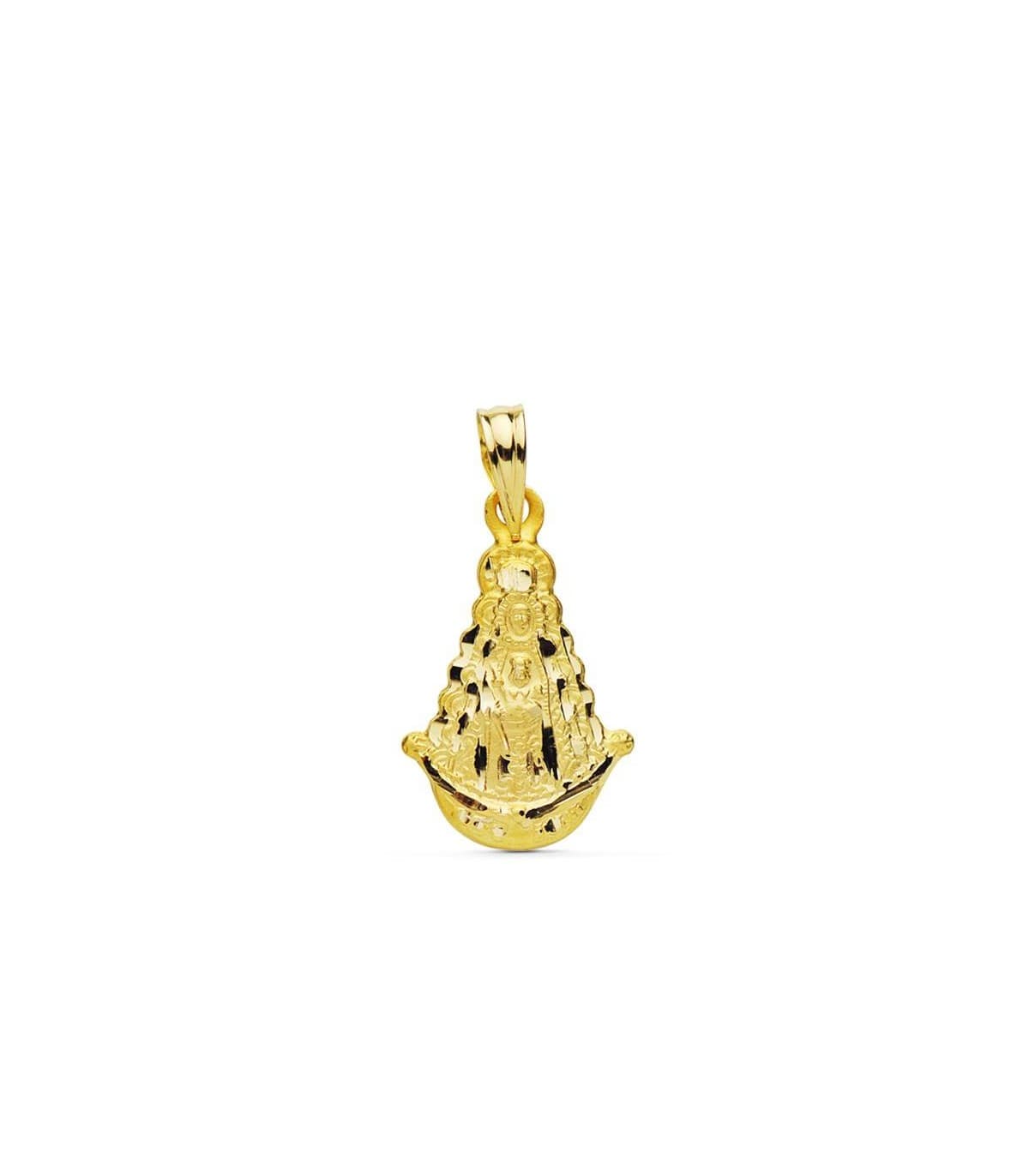 Médaille silhouette Vierge du Rocio 18K 20mm