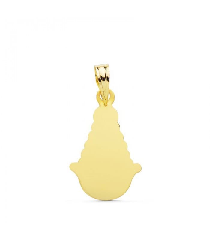 Médaille silhouette Vierge du Rocio 18K 20mm