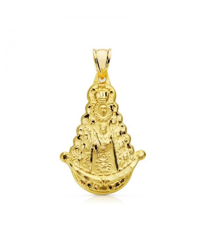 Medaglia figura Madonna del Rocio oro 18kt 30mm