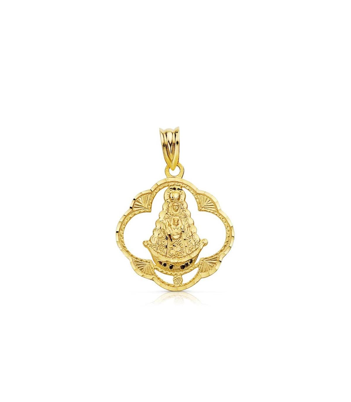 Medalla Virgen Rocío 18 Ktes 22mm