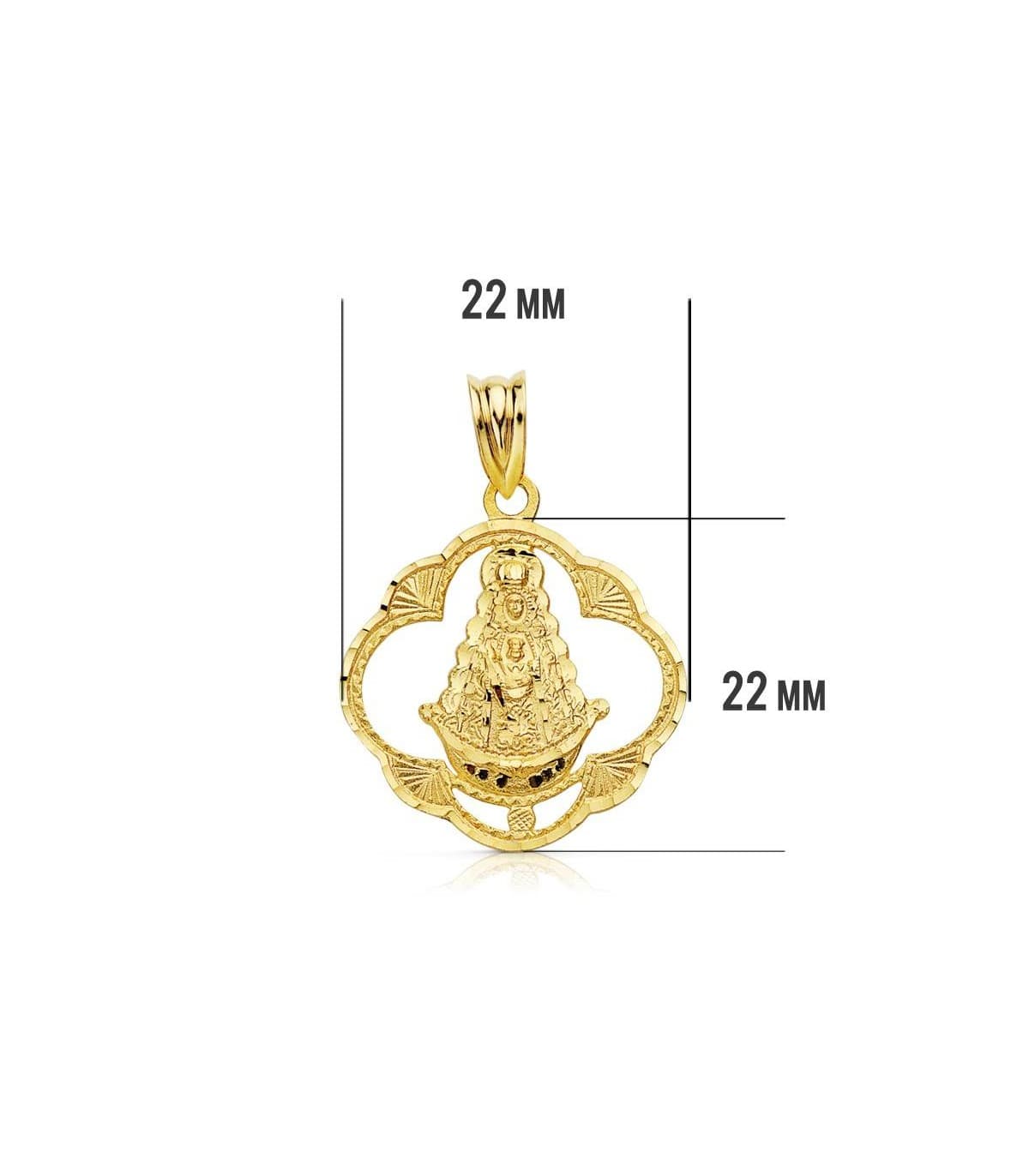 Médaille Notre Dame du Rocio 18K 22mm